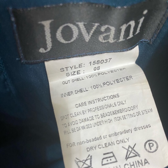 Vintage Jovani 80s Silk Taffeta Full length Dress - Picture 9 of 13